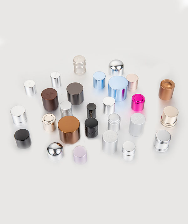Aluminum metal cap for perfume bottle cosmetics packaging