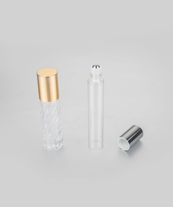 Aluminum cap for roll on bottle