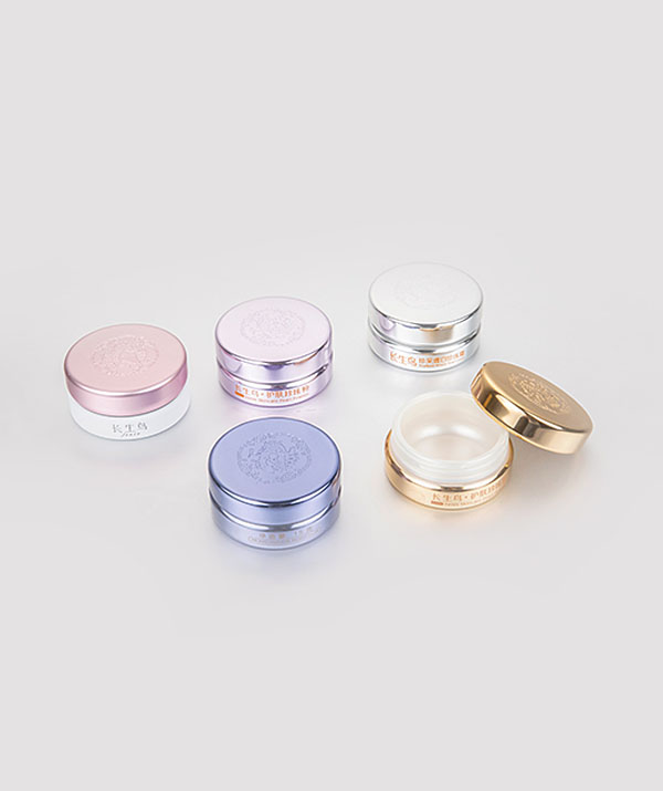 Aluminum double wall cream jar for cosmetics